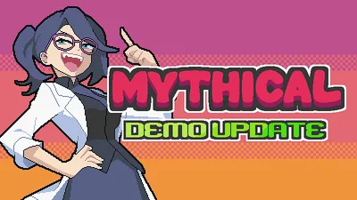 Batomon Showdown Mythical update banner with a researcher trainer and the Mythical Demo Update title