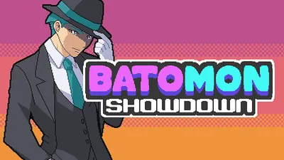 Batomon Showdown release date trailer banner with a gentleman trainer beside the game logo